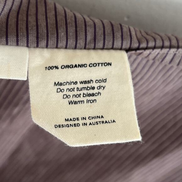 DEIJI STUDIOS The Double Tie Striped Organic Cotton-poplin Wrap Midi Dress S/M - Picture 11 of 12